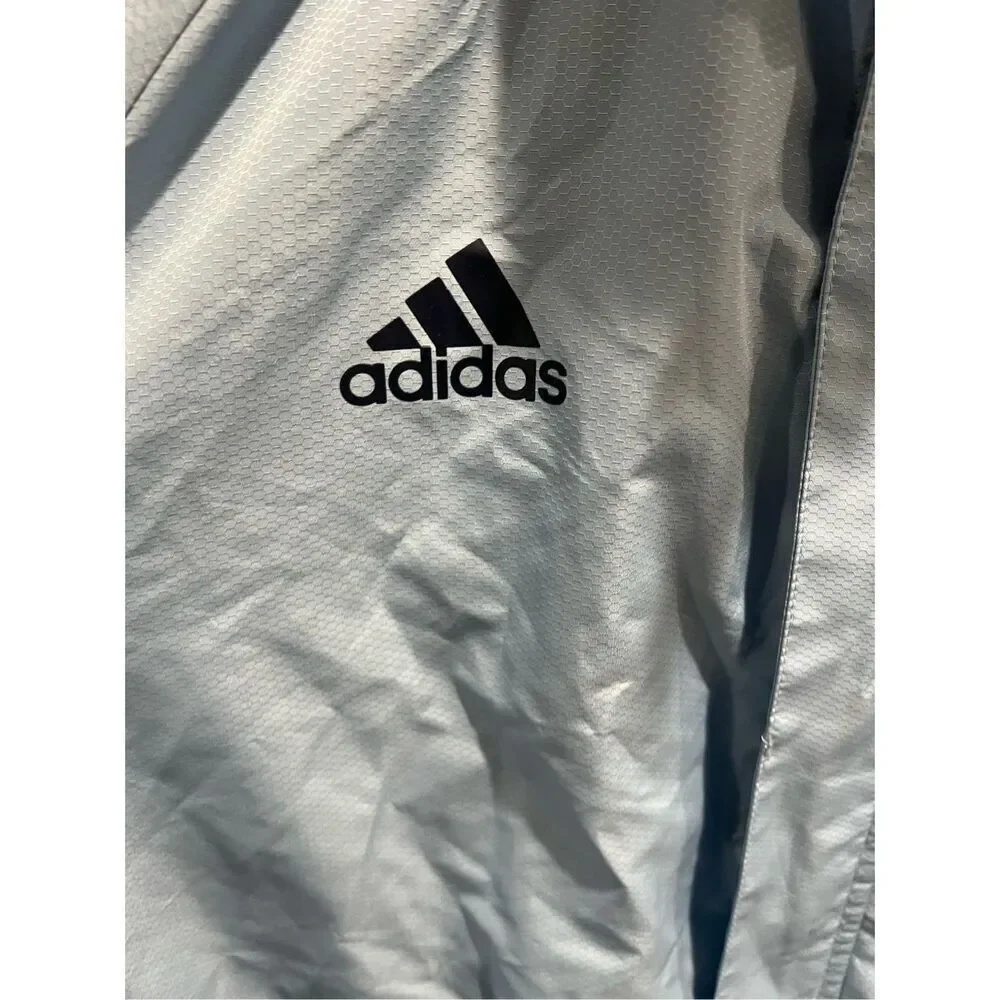 Adidas MLS SPORTING KANSAS CITY Grey Men's L Full-Zip windbreaker/rain Jacket